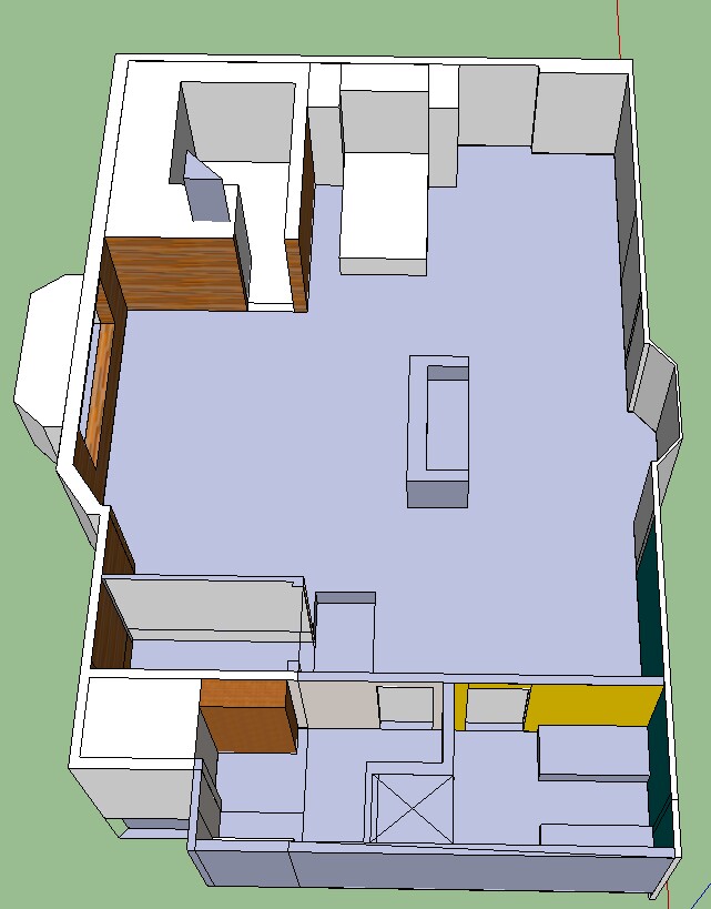 Full House House Floor Plan Attic 3D